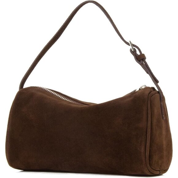 Handbags - women coffee Suede Leather Small Crossbody Shoulder Bag with Adjustable strap